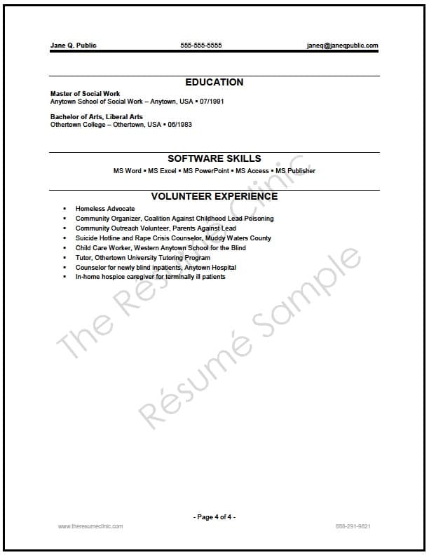 Federal Social Worker Resume Writer Sample The Resume Clinic