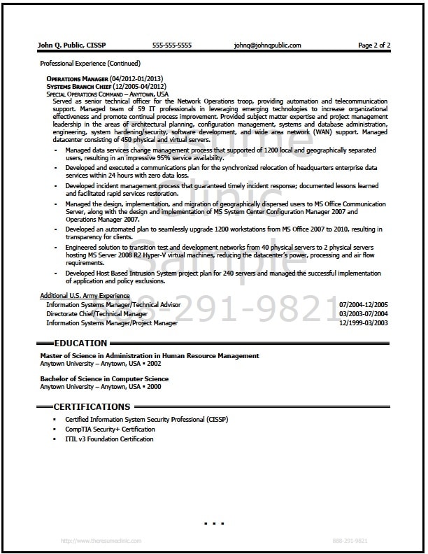 IT Project ManagerResume Writer